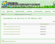 Lista de prestador de servicios 